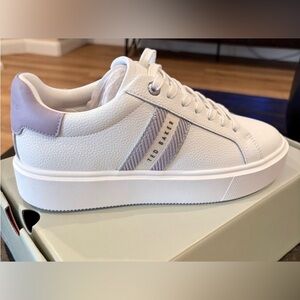 Ted Baker White and Lavender Sneakers
